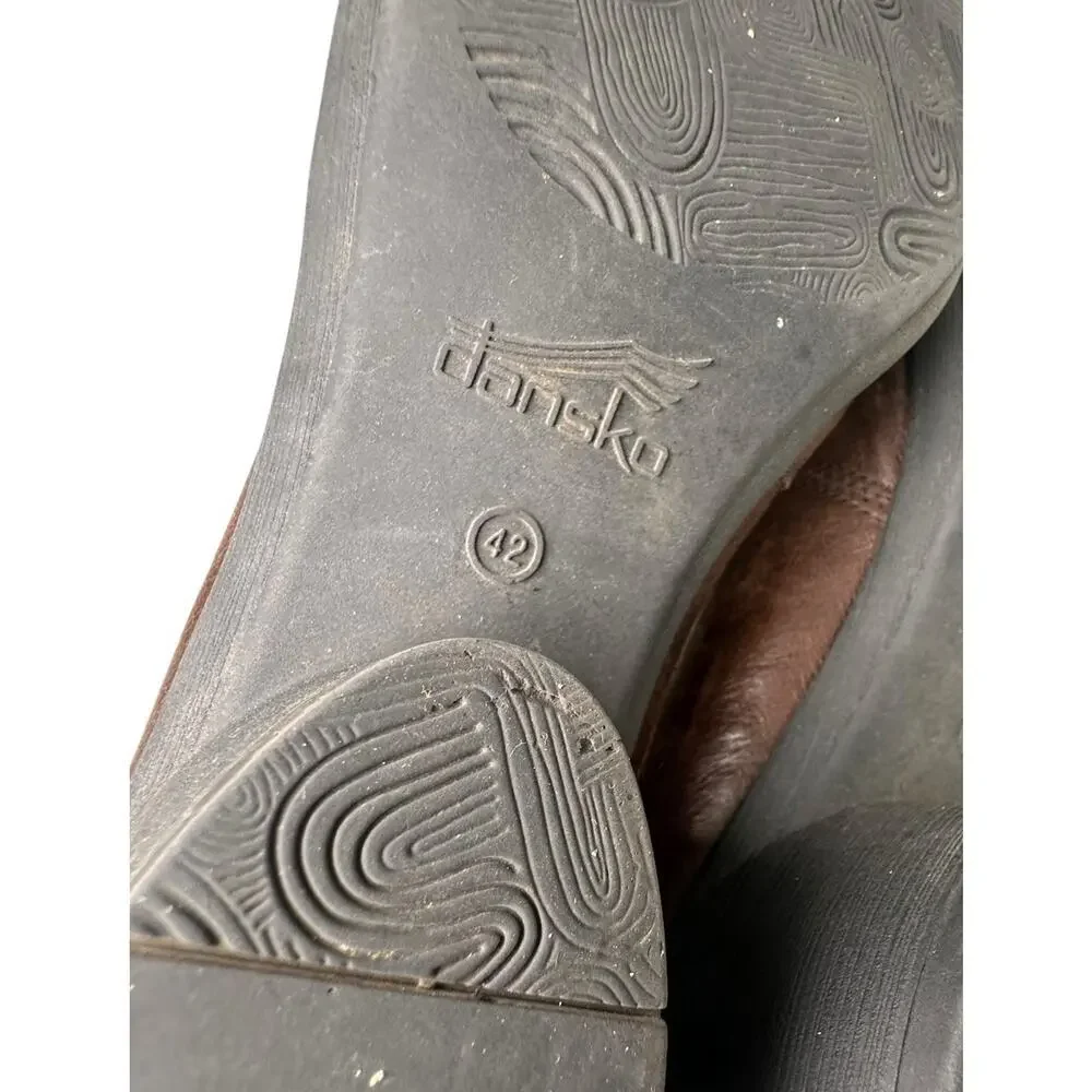 Dansko Robin Brown Leather Pumps Women Sz 42 US Sz 11 Career Minimalist Comfort - Picture 8 of 16
